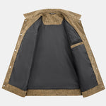 Leaf Print Corduroy Jacket
