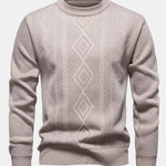 Geometric Jacquard Crewneck Sweater