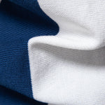 Striped Knit Zip Up Polo Shirt
