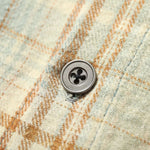 Gradient Washed Distressed Plaid Shirt