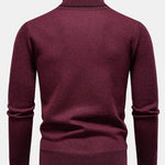 Geometric Jacquard Turtle Neck Sweater