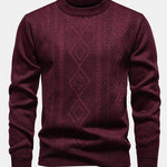 Geometric Jacquard Crewneck Sweater