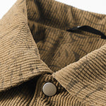 Leaf Print Corduroy Jacket