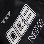 Embroidered Racing Leather Jacket