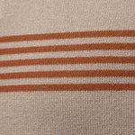 Stripe Knit Zip Up Polo Shirt