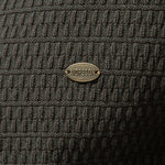 Textured Stand Collar Button Up Sweater
