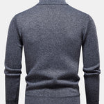 Geometric Jacquard Turtle Neck Sweater