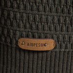 Textured Stand Collar Button Up Sweater
