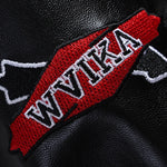 Embroidered Racing Leather Jacket