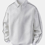 Relax Fit Polo Collar Sweatshirt