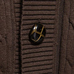 Geometric Jacquard Shawl Collar Cardigan Sweater
