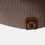 Stripe Knit Zip Up Polo Shirt
