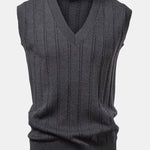 Twist V-Neck Knit Sweater Vest