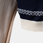 Contrast Stripe Knit Polo Shirt