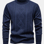 Geometric Jacquard Crewneck Sweater