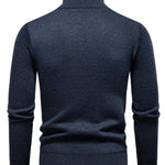Geometric Jacquard Turtle Neck Sweater
