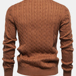 Giraffe Embroidery Twist Jacquard Sweater