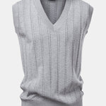 Twist V-Neck Knit Sweater Vest