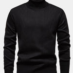 Geometric Jacquard Turtle Neck Sweater