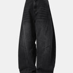 Washed Distressed Denim Baggy Pants