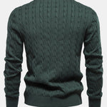 Giraffe Embroidery Twist Jacquard Sweater