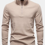 Quarter Zip Long Sleeve T-Shirt