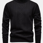 Geometric Jacquard Crewneck Sweater