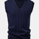 Twist V-Neck Knit Sweater Vest