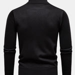 Geometric Jacquard Turtle Neck Sweater