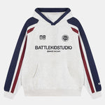Contrast Slogan Print Hoodie