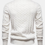 Giraffe Embroidery Twist Jacquard Sweater