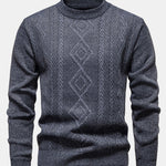 Geometric Jacquard Crewneck Sweater