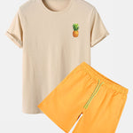 Pineapple Print T-Shirt & Swim Shorts