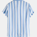 Wide Stripes Print Shirts & Swim Shorts