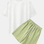 Heavy Weight Drop Shoulder Oversize T-Shirt & Jersey Shorts