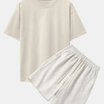 Heavy Weight Drop Shoulder Oversize T-Shirt & Jersey Shorts