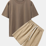 Heavy Weight Drop Shoulder Oversize T-Shirt & Jersey Shorts