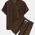 Dropped Shoulder Corduroy T-Shirt & Shorts