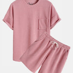 Dropped Shoulder Corduroy T-Shirt & Shorts
