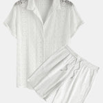 Geometry Textured Cuban Shirt & Shorts