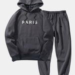 Paris Print Raglan Hoodie & Jogger Pants