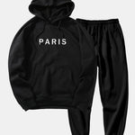 Paris Print Raglan Hoodie & Jogger Pants