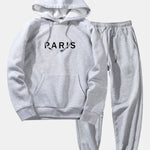 Paris Print Raglan Hoodie & Jogger Pants