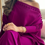 H-Line Loose Buttoned Solid Color Maxi Dresses