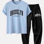 Brooklyn Print T-Shirt & Jogger Pants