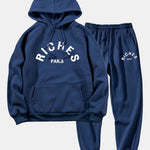 Rich Paris Print Hoodie & Jogger Pants