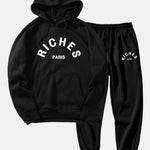 Rich Paris Print Hoodie & Jogger Pants