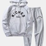 Rich Paris Print Hoodie & Jogger Pants