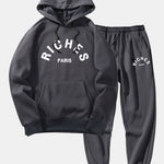 Rich Paris Print Hoodie & Jogger Pants