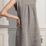 CASUAL SLEEVELESS A-LINE MINI DRESS